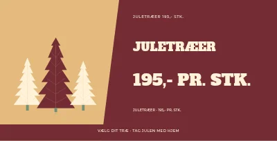 Juletræer 195,- stk. – Moderne kontrast