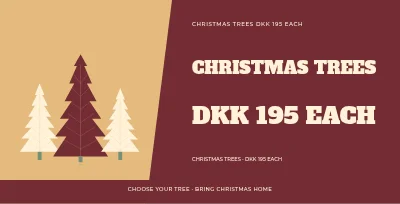 Christmas trees DKK 195 each – Modern contrast