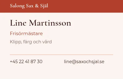 Visitkort – Frisør