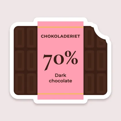 Chocolate bar with a bite