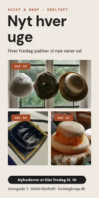 Dørplakat til tøjbutik — nyheder hver uge