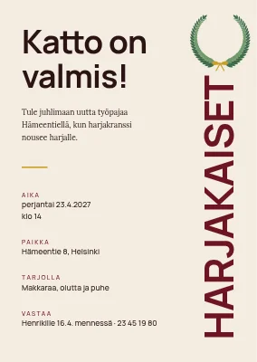 Harjannostajaiset Ribessä — kutsu