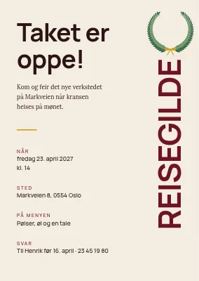 Reisegilde i Ribe — invitasjon