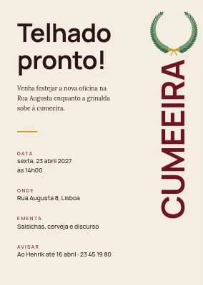 Festa da cumeeira em Ribe — convite