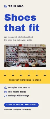 Shoe shop roll-up — shoes that fit