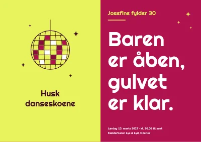 30 år med bar og dans