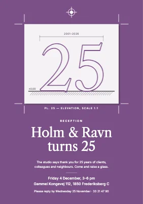 Reception invitation — 25th anniversary