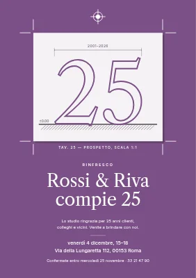 Invito al ricevimento — 25º anniversario