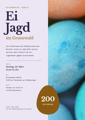 Eiersuche in Nordskoven — Osterposter