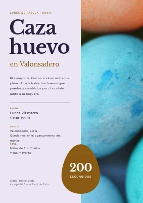 Búsqueda de huevos en Nordskoven — póster de Pascua