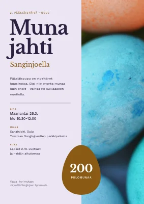 Munajahti Nordskovenissa — pääsiäisjuliste