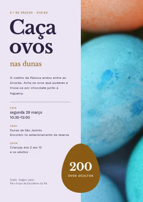 Caça aos ovos em Nordskoven — cartaz de Páscoa