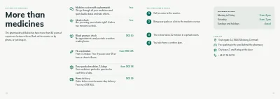 Pages 18–19 of Health guide from a pharmacy – 20 pages