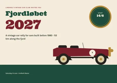 Programme for a vintage car rally – 12 pages