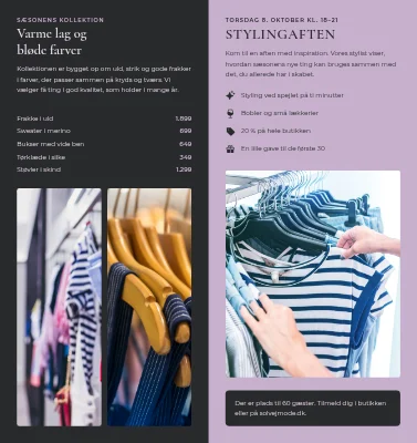 Side 2 af Modebutikkens nye kollektion