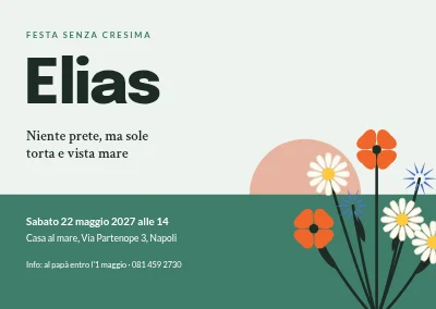 Festa di non-cresima — orizzonte e fiori di campo