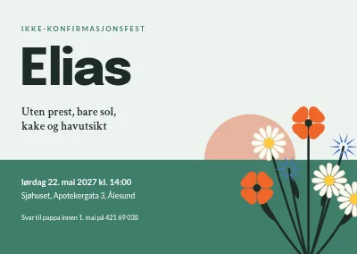 Ikke-konfirmasjonsfest — horisont og ville blomster