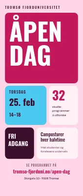 Universitets-roll-up — åpen dag