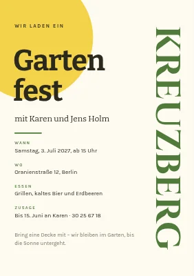 Gartenparty in Klitmøller — Einladung