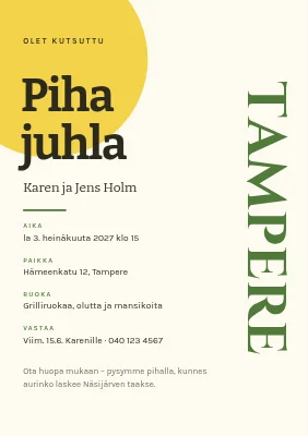 Puutarhajuhla Klitmøllerissä — kutsu