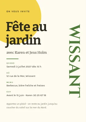 Garden party à Klitmøller — invitation