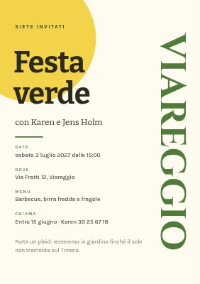 Festa in giardino a Klitmøller — invito