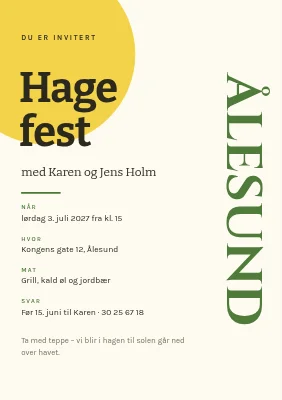 Hagefest i Klitmøller — invitasjon