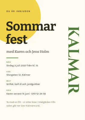 Trädgårdsfest i Klitmøller — inbjudan
