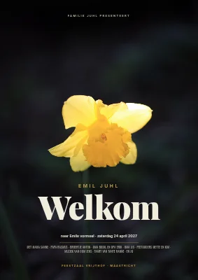 Vormsel — welkomstbord als retro filmposter