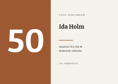 Turning 50 on Møllestien