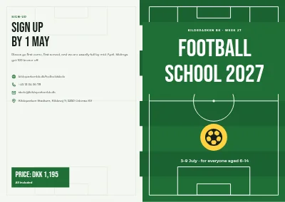 Cover of Summer football school – 8 pages