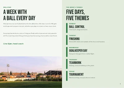 Pages 2–3 of Summer football school – 8 pages