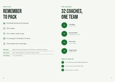 Pages 6–7 of Summer football school – 8 pages