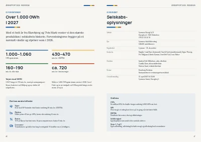 Side 46–47 af Årsrapport for energiselskab – 48 sider