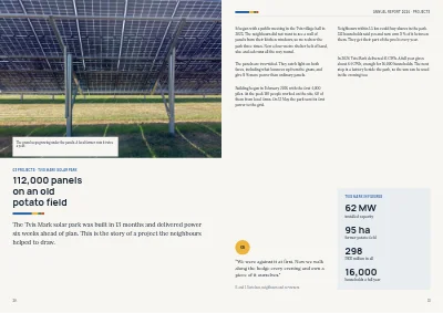 Pages 30–31 of Annual report for an energy company – 48 pages