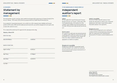 Pages 44–45 of Annual report for an energy company – 48 pages