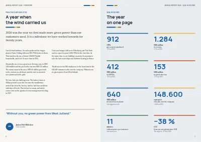 Pages 4–5 of Annual report for an energy company – 48 pages