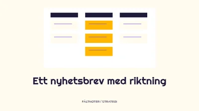 Ett nyhetsbrev med riktning