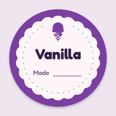 Ice cream with a wafer edge
