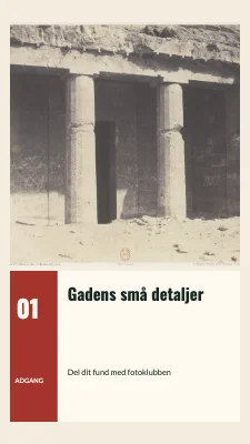 Gadens små detaljer · Fotografisk billet