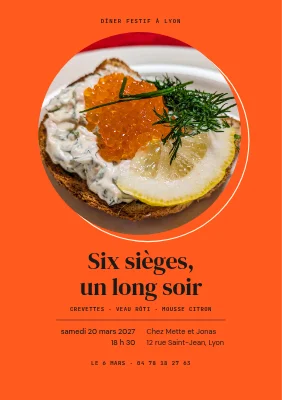 Dîner entre amis — assiette dans un cercle