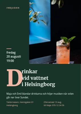 Cocktailparty — anfang och persikococktail