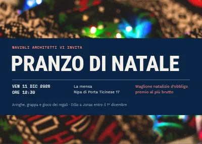 Pranzo di Natale — maglioni e banda blu navy