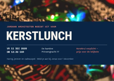 Kerstlunch — truien en een marineblauwe band