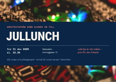 Julbord — tröjor och marinblått band