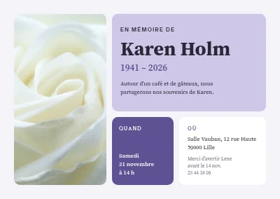 Cérémonie du souvenir — carreaux apaisants avec une rose blanche