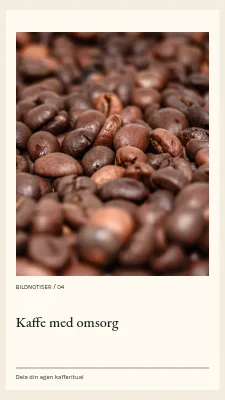 Kaffe med omsorg · Arkivram