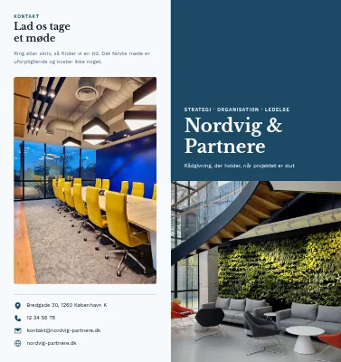 Virksomhedsprofil for et konsulenthus