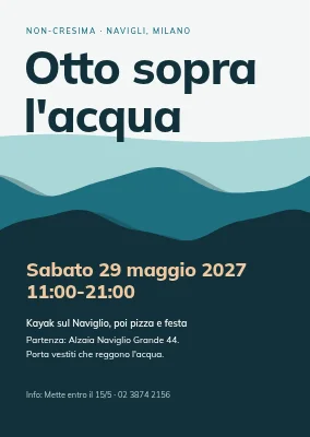 Non-cresima — kayak e onde di carta