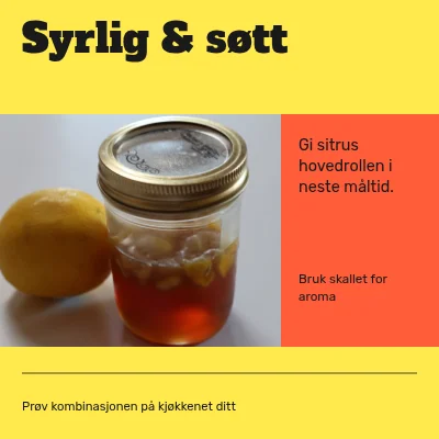 Skarp og søt · oppskriftsmarked
